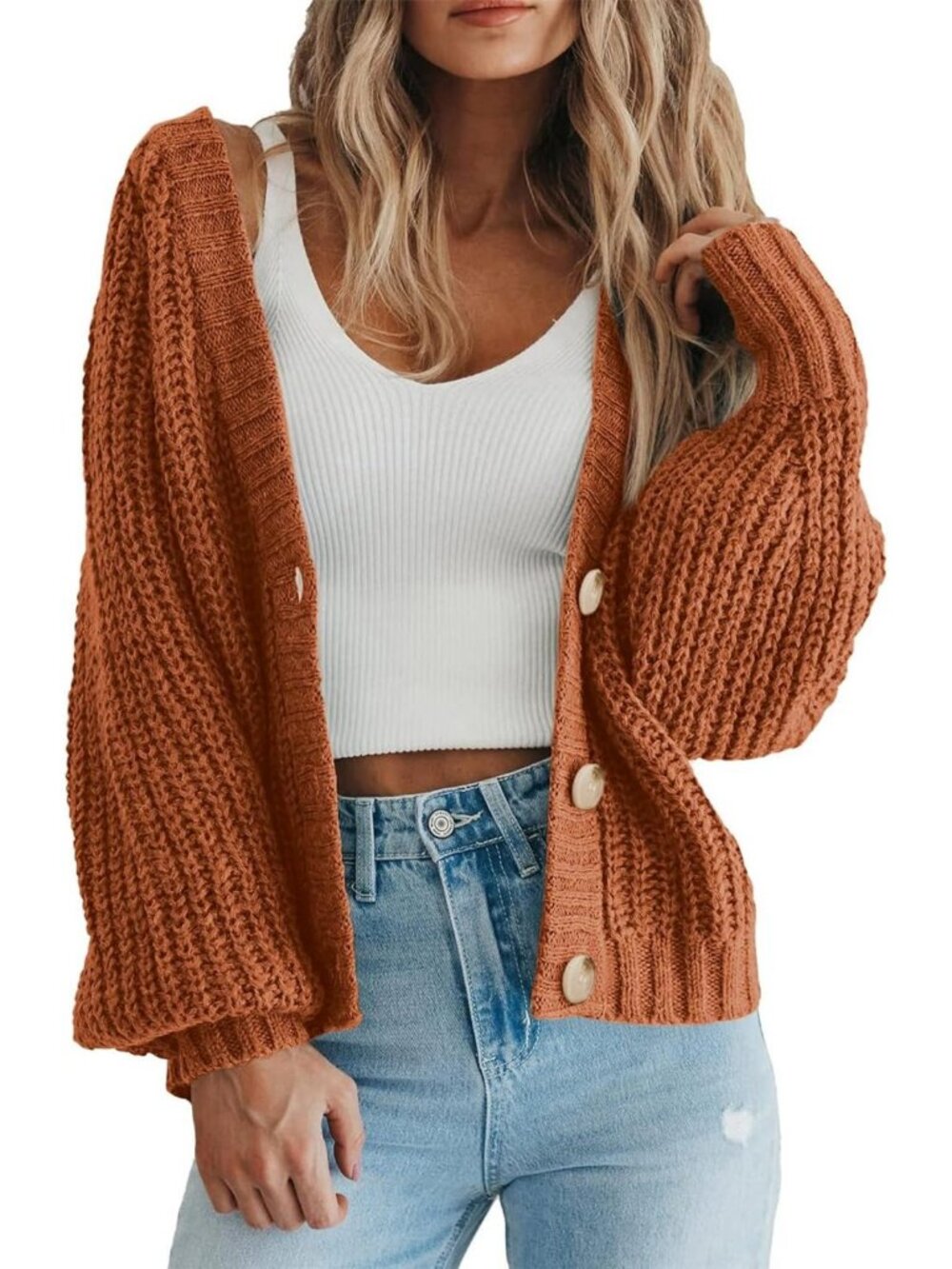 Cozy Chunky Knit Open Front Cardigan Sweater for Fall Fashion & Outfits